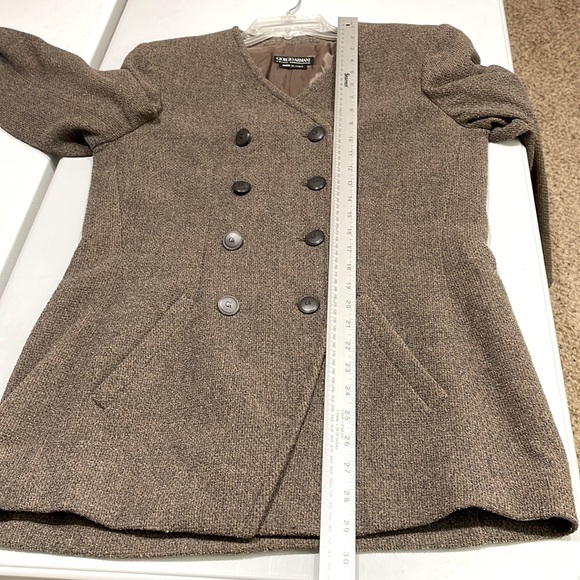 GIORGIO ARMANI Black Label Tweed Suit Jacket Collarless Blazer Women’s 44 / 8 - Picture 9 of 12